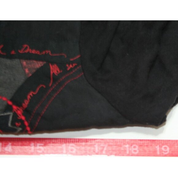 Desigual Abstract Print Patchwork Dress Ruffle Medium Boho Dark Artsy Streetwear - Picture 11 of 13